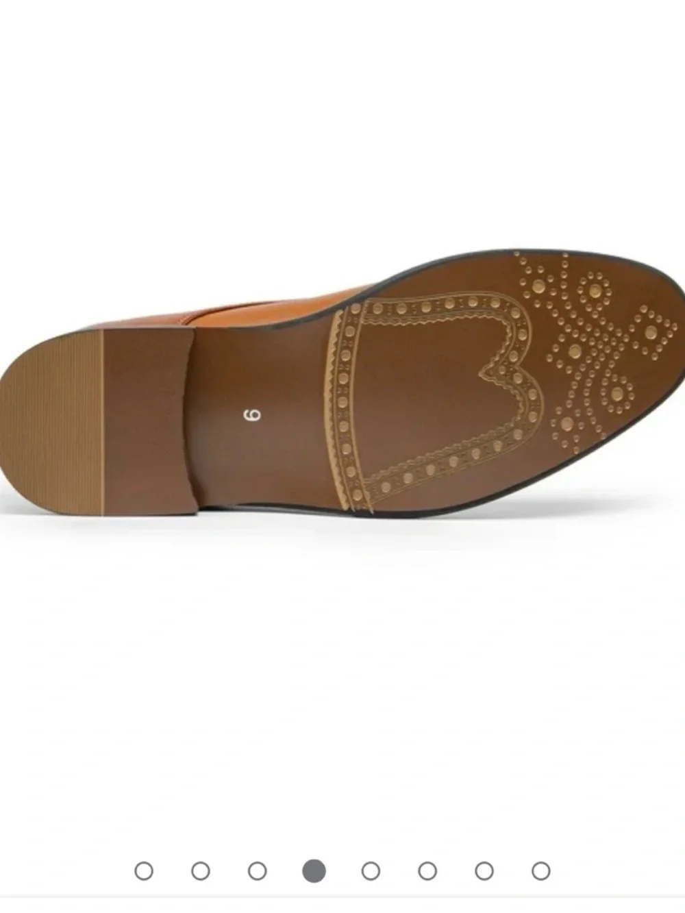 Bruno Marc Cognac Leather Cap Toe Oxford Dress Shoes Size 8.5W